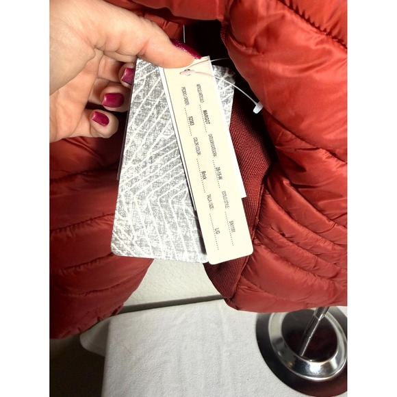 Snobbish Margot Puffer Jacket Womens L Brick Full Zip Hooded Thermal Insulation - Picture 6 of 11